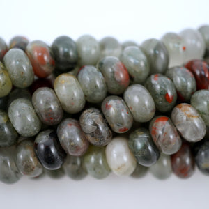 Indian Blood Agate (Rondelle)(Smooth)(6mm)(8mm)(10mm)(16"Strand)