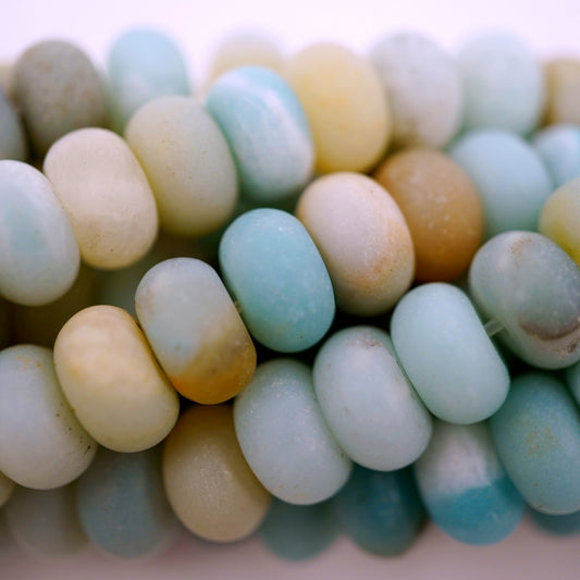 Black Gold Amazonite (Rondelle)(Matte)(6mm)(8mm)(10mm)