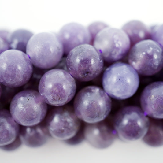 Lepidolite (Round)(Smooth)(4mm)(6mm)(8mm)(10mm)(16"Strand)