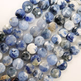 Sodalite (Coin)(Micro)(Faceted)(6×4mm)(15"Strand)