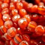 Carnelian (Coin)(Micro)(Faceted)(4×3mm)(15.5"Strand)