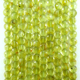 Peridot (Coin)(Micro)(Faceted)(4×2mm)(15.5"Strand)