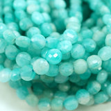 Amazonite (Coin)(Micro)(Faceted)(4×3mm)(16"Strand)
