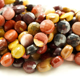 Mookaite (Coin)(Micro)(Faceted)(7×4mm)(15"Strand)