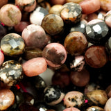 Rhodonite (Coin)(Micro)(Faceted)(6×4mm)(15"Strand)