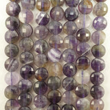 Chevron Amethyst (Coin)(Micro)(Faceted)(6×4mm)(15"Strand)