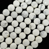 Howlite (Coin)(Micro)(Faceted)(7×4mm)(15"Strand)