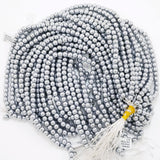 Hematite (Silver)(Electroplated)(Round)(Smooth)(2mm)(4mm)(6mm)(8mm)(15.50"Strand)