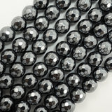 Hematite (Round)(Faceted)(2mm)(3mm)(4mm)(6mm)(8mm)(10mm)(15.50"Strand)