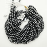 Hematite (Round)(Faceted)(2mm)(3mm)(4mm)(6mm)(8mm)(10mm)(15.50"Strand)