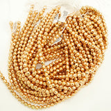 Hematite (Rose Gold)(Electroplated)(Round)(Faceted)(2mm)(4mm)(6mm)(8mm)(15.50"Strand)
