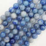 Blue Aventurine (Round)(Smooth)(4mm)(6mm)(8mm)(10mm)(16"Strand)
