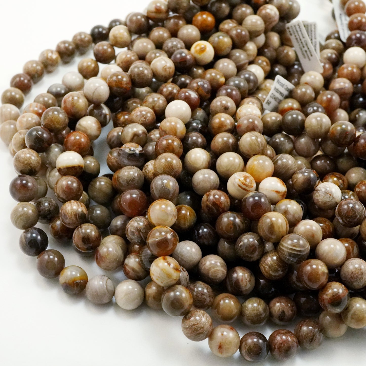 Wood Opalite (Round)(Smooth)(4mm)(6mm)(8mm)(10mm)(16"Strand)