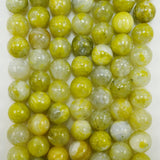 Yellow Serpentine (Round)(Smooth)(6mm)(8mm)(10mm)(16"Strand)