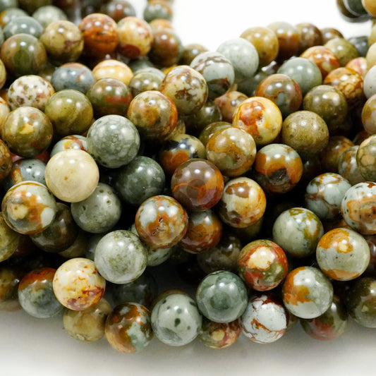 Rocky Butte Jasper (Round)(Smooth)(4mm)(6mm)(8mm)(10mm)(16"Strand)