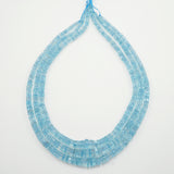 Aquamarine (AAA)(Rondelle)(Faceted)(Graduated)(3mm-10mm)(16"Strand)