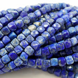 Lapis Lazuli (Cube)(Micro)(Faceted)(4mm)(15"Strand)