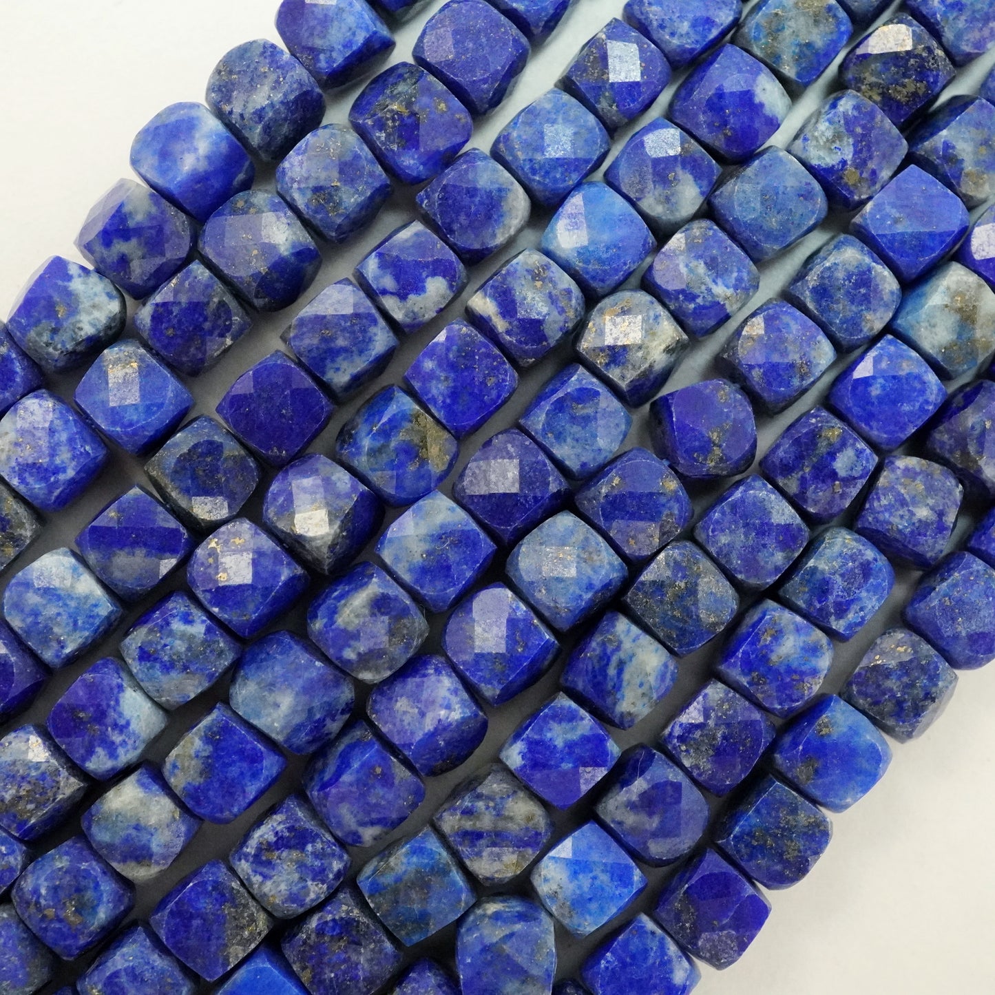 Lapis Lazuli (Cube)(Micro)(Faceted)(4mm)(15"Strand)