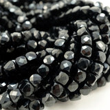 Black Spinel (Cube)(Micro)(Faceted)(4mm)(15"Strand)