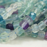Fluorite (Cube)(Micro)(Faceted)(4mm)(15"Strand)