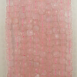Rose Quartz (Cube)(Micro)(Faceted)(4mm)(15"Strand)