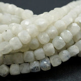 Rainbow Moonstone (Cube)(Micro)(Faceted)(4mm)(15"Strand)
