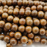 Magkuno Wood (Round)(Smooth)(6mm)(8mm)(10mm)(12mm)(16"Strand)