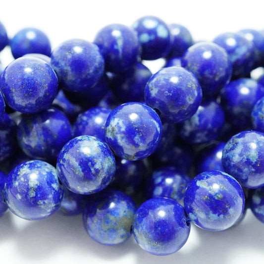 Lapis Lazuli (Round)(Smooth)(4mm)(6mm)(8mm)(10mm)(12mm)(16"Strand)