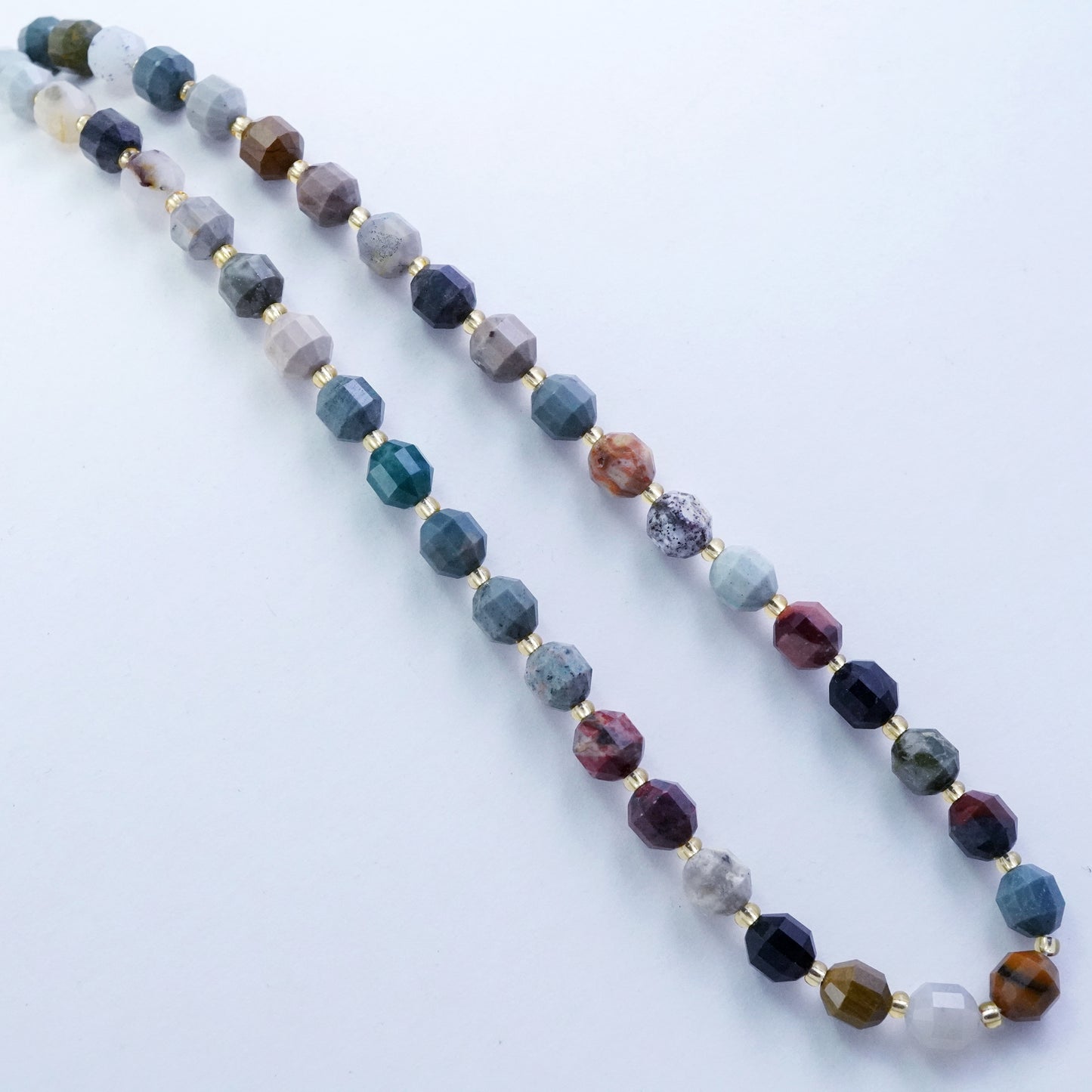 Ocean Jasper (Barrel)(Faceted)(8x7mm)(16"Strand)