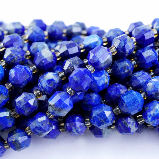 Lapis Lazuli (Barrel)(Faceted)(8x7mm)(16"Strand)