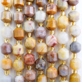 Crazy Lace Agate (Barrel)(Faceted)(6x5mm)(16"Strand)