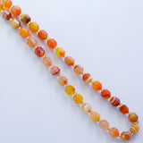Red Banded Agate (Barrel)(Faceted)(8x7mm)(16"Strand)