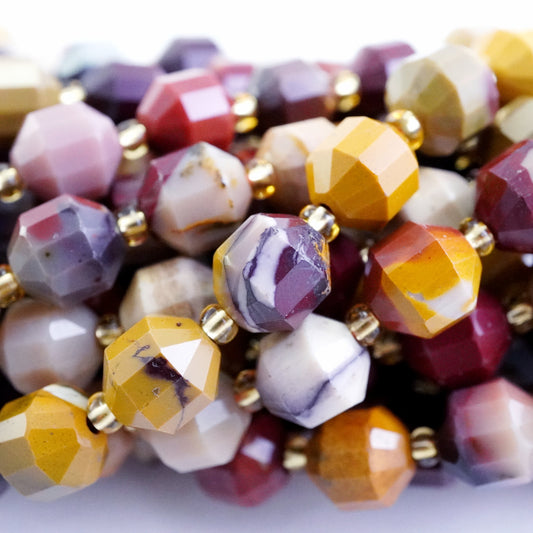 Mookaite (Barrel)(Faceted)(8x7mm)(16"Strand)