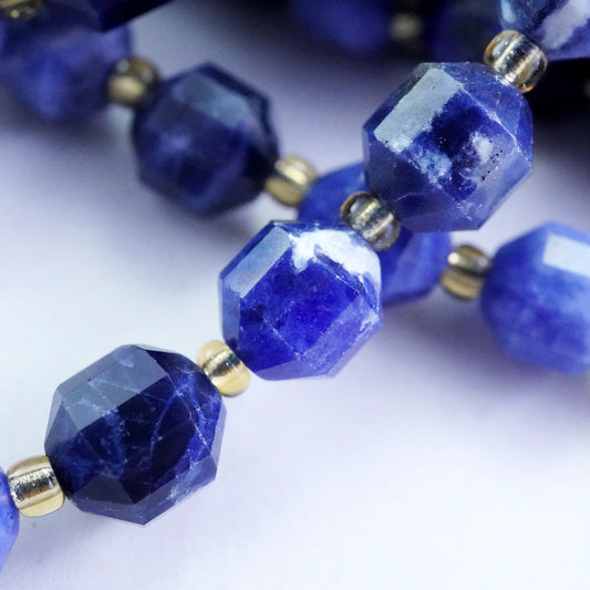 Sodalite (Barrel)(Faceted)(8x7mm)(16"Strand)