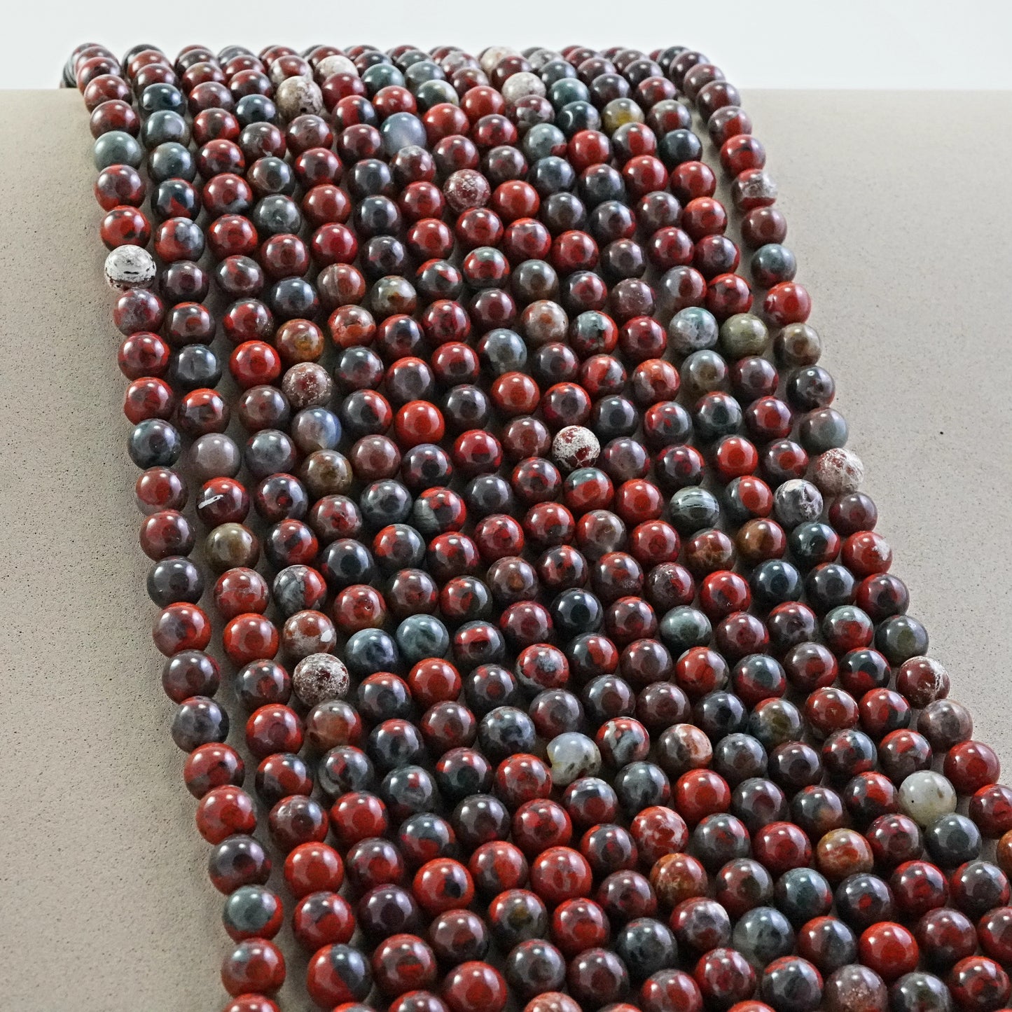 Poppy Jasper (Round)(Smooth)(6mm)(8mm)(10mm)(16"Strand)