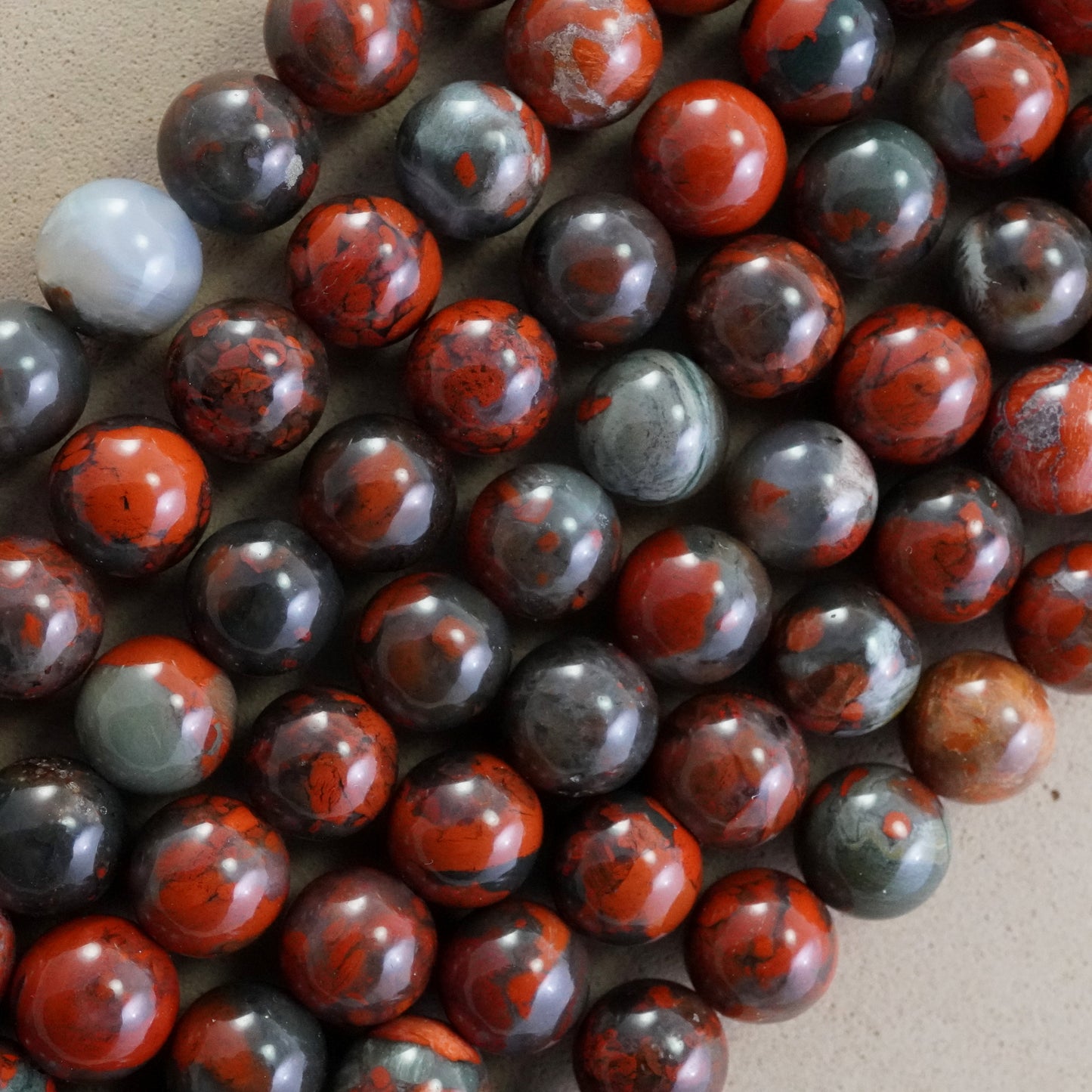 Poppy Jasper (Round)(Smooth)(6mm)(8mm)(10mm)(16"Strand)