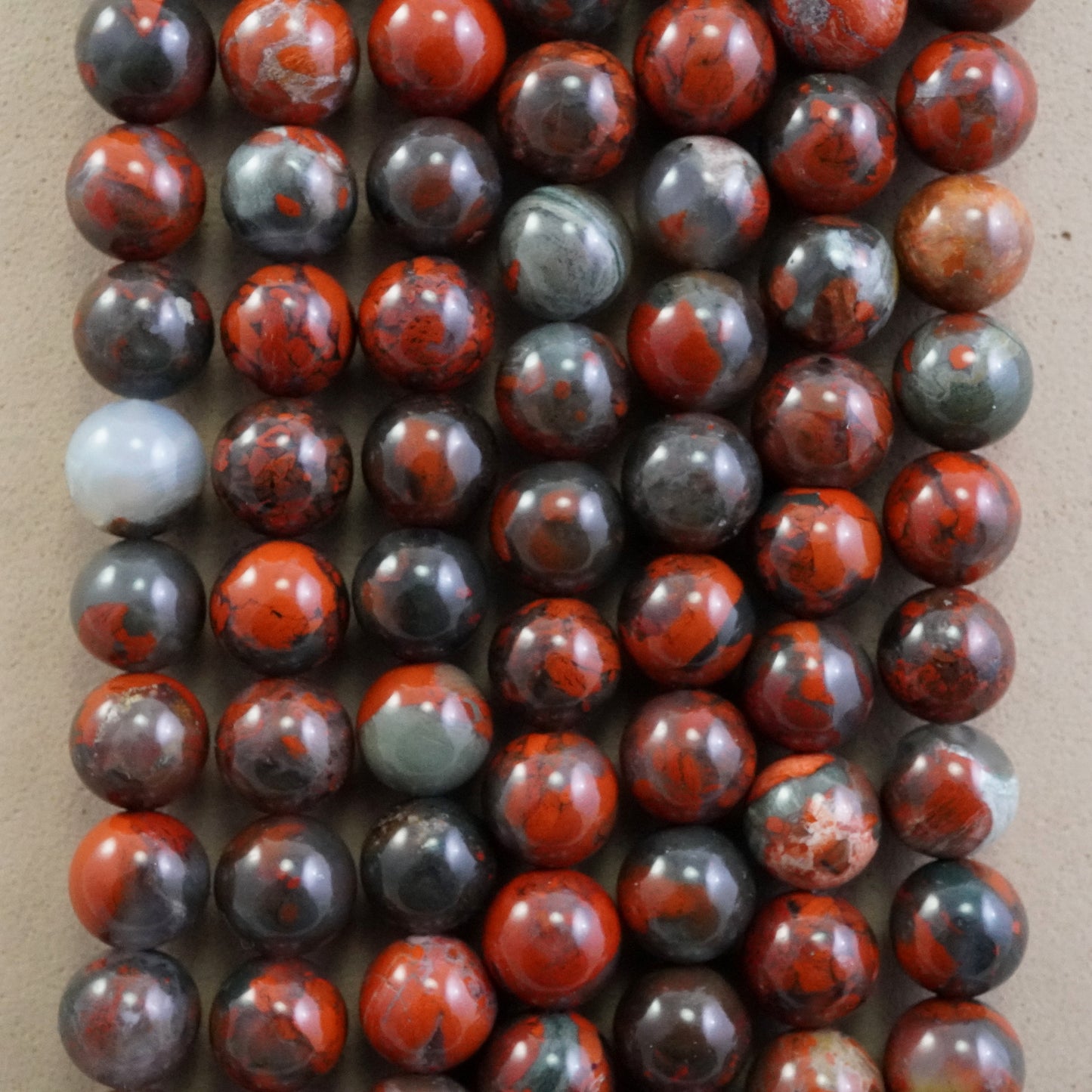 Poppy Jasper (Round)(Smooth)(6mm)(8mm)(10mm)(16"Strand)