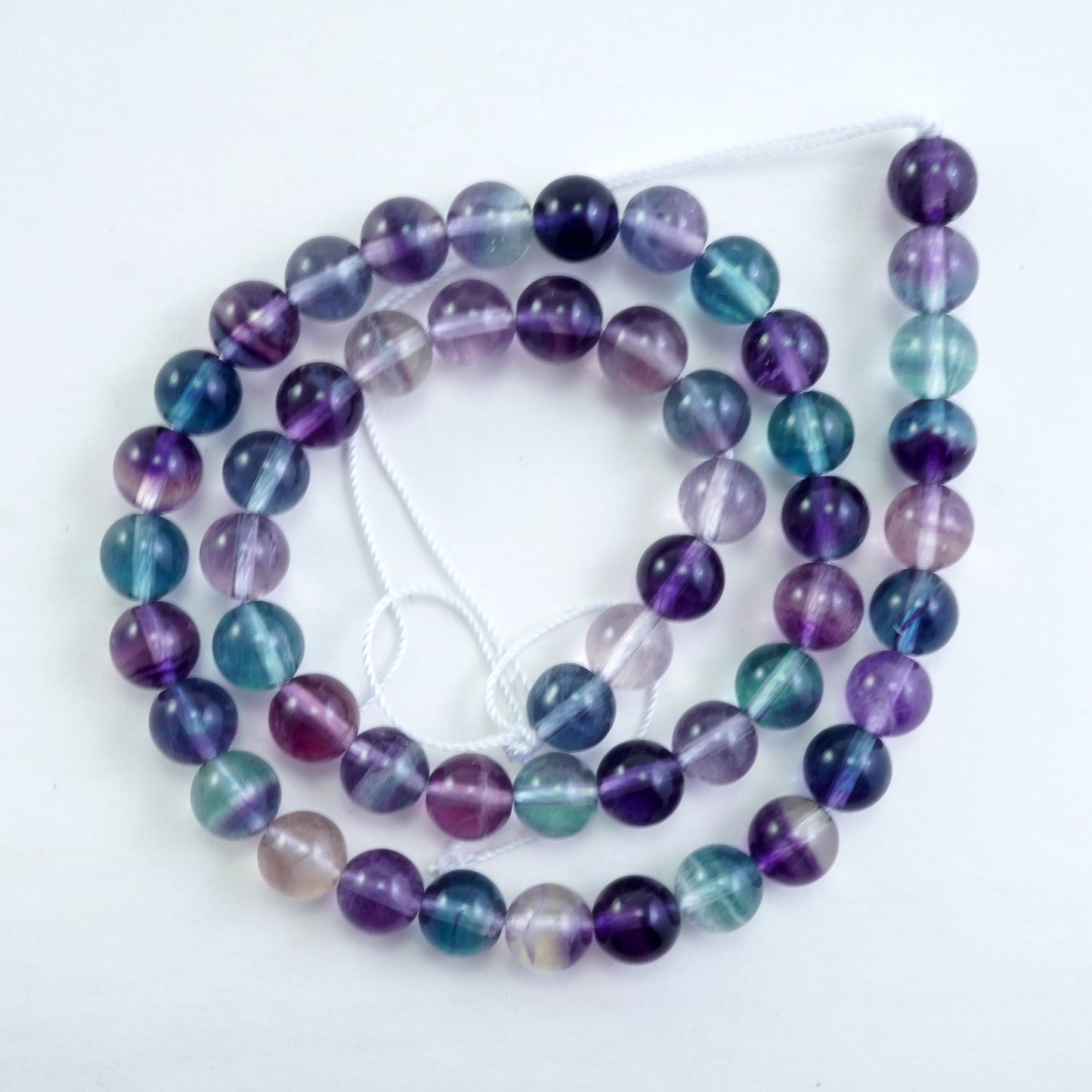 Rainbow Fluorite (Premium)(Round)(Smooth)(6mm)(8mm)(10mm)(16"Strand)