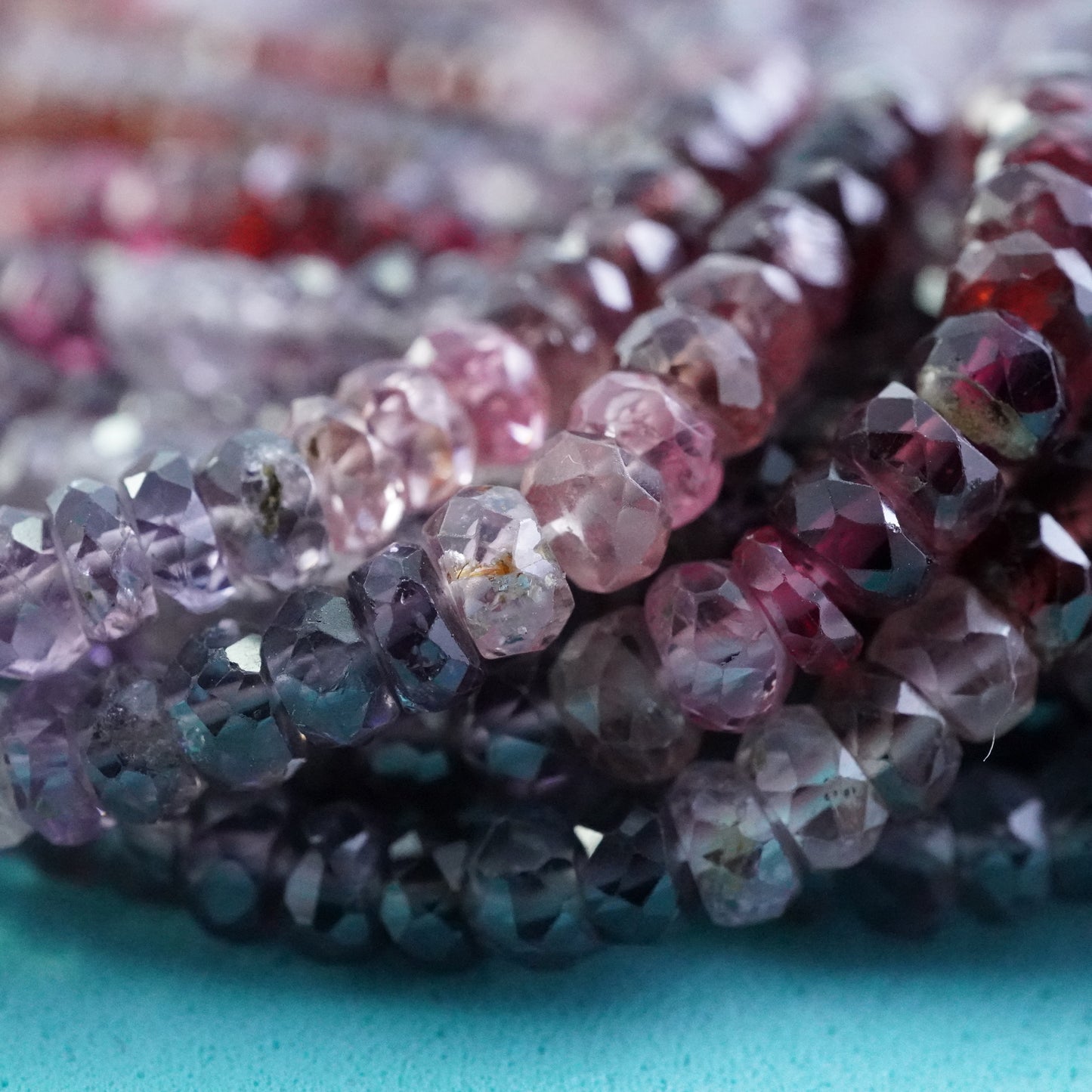 Spinel (Multi-Color)(Rondelle)(Micro)(Faceted)(4×2mm)(14"Strand)