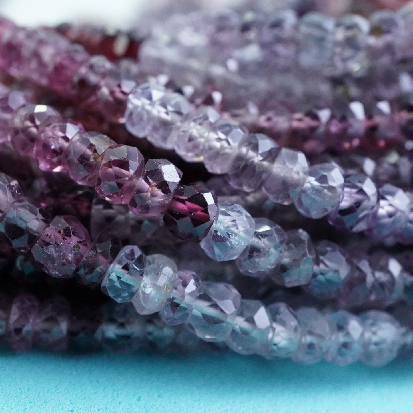 Spinel (Multi-Color)(Rondelle)(Micro)(Faceted)(4×2mm)(14"Strand)