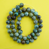 African Turquoise (Round)(Smooth)(4mm)(6mm)(8mm)(10mm)(12mm)(16"Strand)