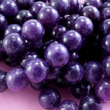 Violet Lepidolite (Round)(Smooth)(4mm)(6mm)(8mm)(10mm)(16"Strand)