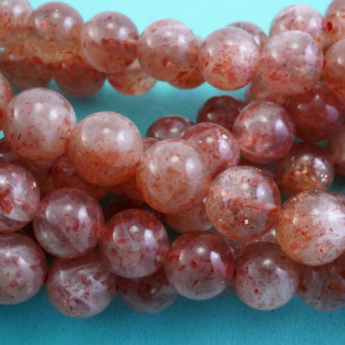 Sunstone (Round)(Smooth)(6mm)(8mm)(10mm)(16"Strand)