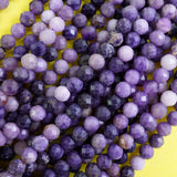 Sugilite (Round)(Micro)(Faceted)(4mm)(15"Strand)