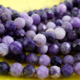 Sugilite (Round)(Micro)(Faceted)(4mm)(15"Strand)