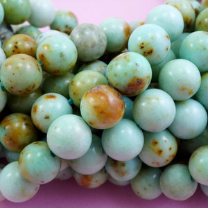 Mongolian Chrysoprase (Round)(Smooth)(6mm)(8mm)(10mm)(16"Strand)