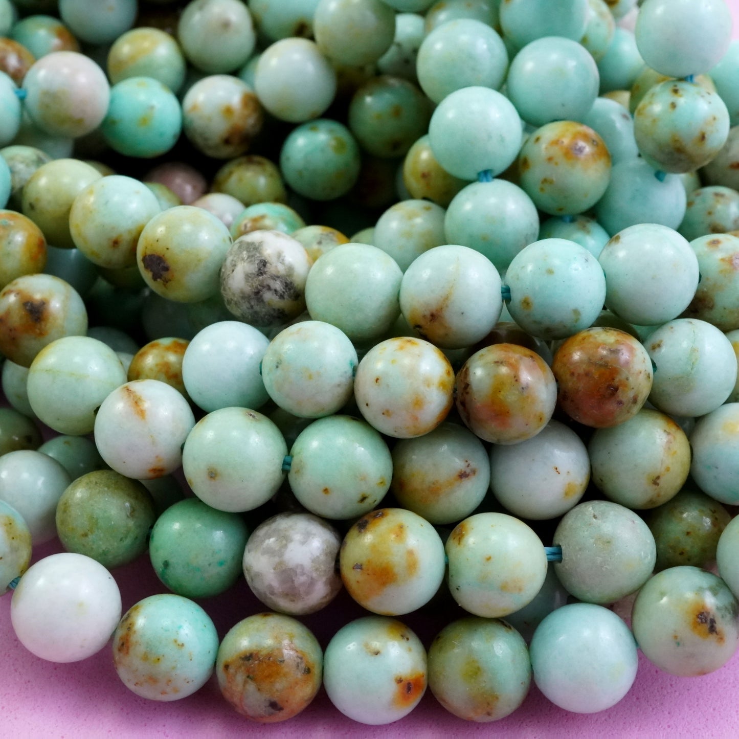 Mongolian Chrysoprase (Round)(Smooth)(6mm)(8mm)(10mm)(16"Strand)