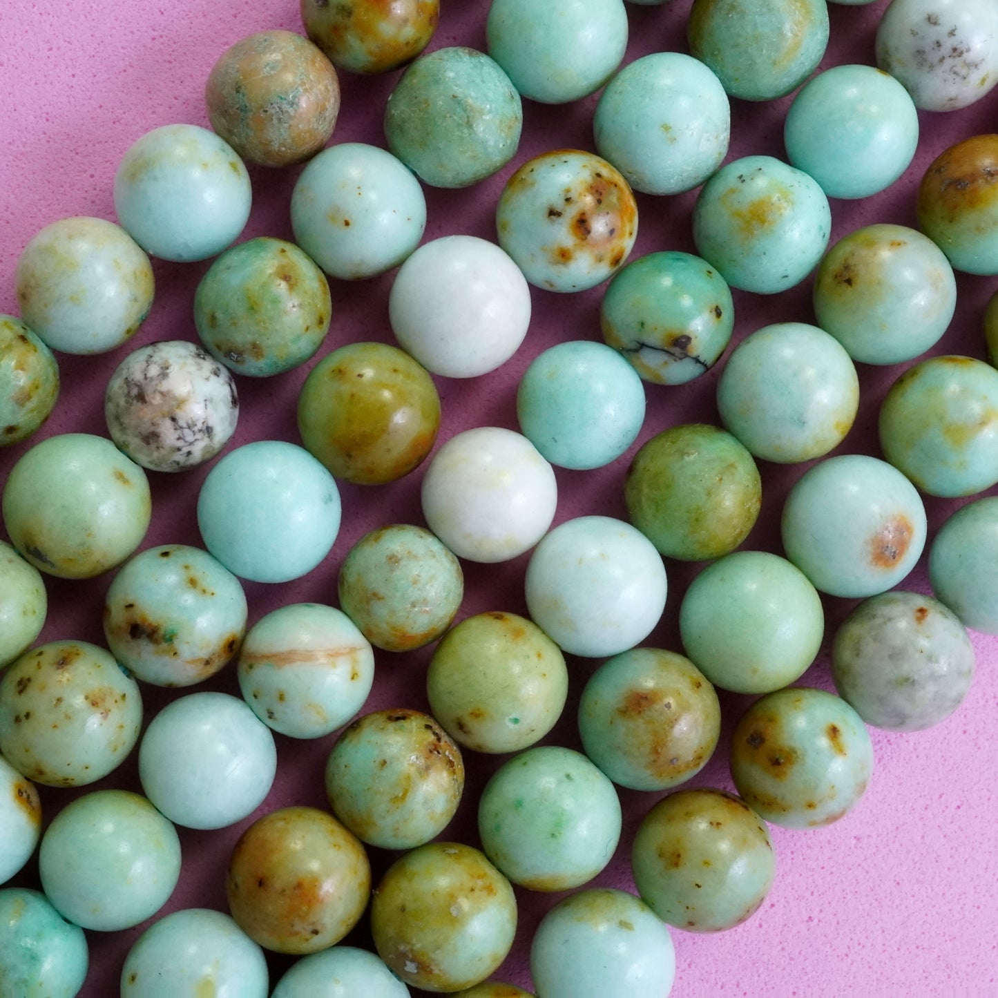 Mongolian Chrysoprase (Round)(Smooth)(6mm)(8mm)(10mm)(16"Strand)