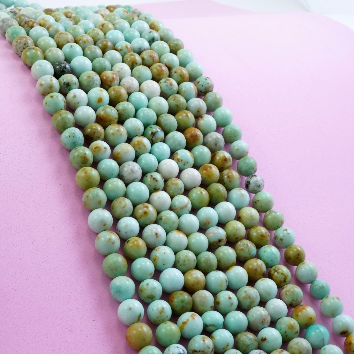 Mongolian Chrysoprase (Round)(Smooth)(6mm)(8mm)(10mm)(16"Strand)