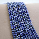Light Sodalite (Round)(Faceted)(4mm)(6mm)(8mm)(10mm)(16"Strand)